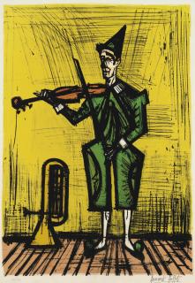Bernard Buffet - Violiniste, from: Mon cirque (Sorlier 171)