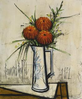 Bernard Buffet - Zinnias