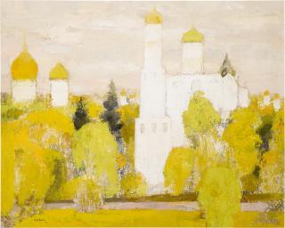 Bernard Cathelin - Automne Dans Les Jardins Du Kremlin