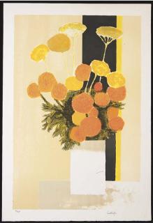 Bernard Cathelin - Bouquet de Fleurs Jaunes