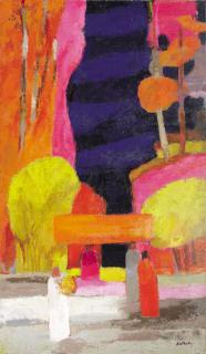 Bernard Cathelin - Marché au ciel sombre