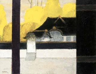 Bernard Cathelin - Pagode à Nikko