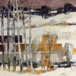 Bernard Cathelin - Vallée du Morin en hiver