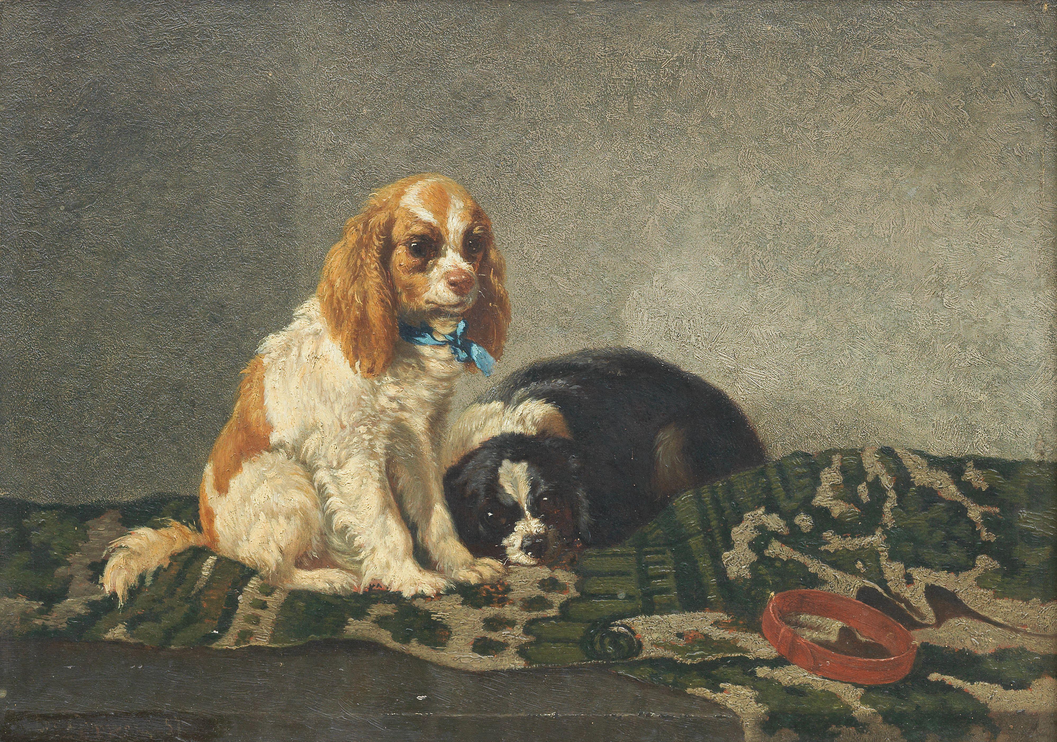 Bernard de Gempt - Two Spaniels