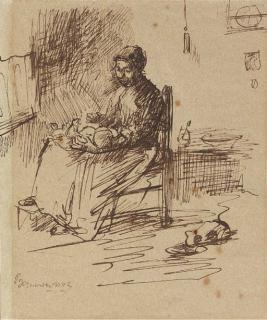 Bernard De Hoog - Mother and child; and A seated lady