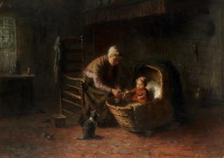 Bernard De Hoog - Mother soothing her child