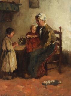 Bernard De Hoog - The sewing lesson
