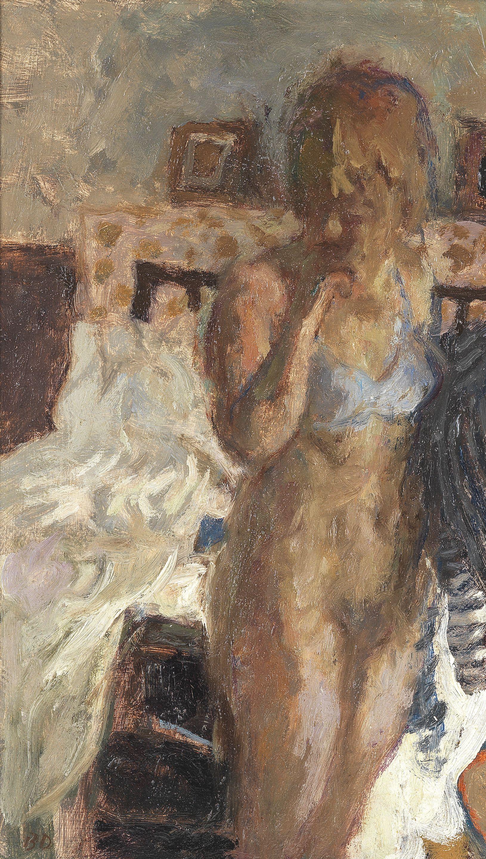 Bernard Dunstan R.A., R.W.A., N.E.A.C., H.P.S. - Dressing, Striped Jersey