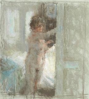 Bernard Dunstan R.A., R.W.A., N.E.A.C., H.P.S. - Standing Nude, Interior