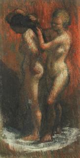 Bernard Dunstan R.A., R.W.A., N.E.A.C., H.P.S. - Two Nudes