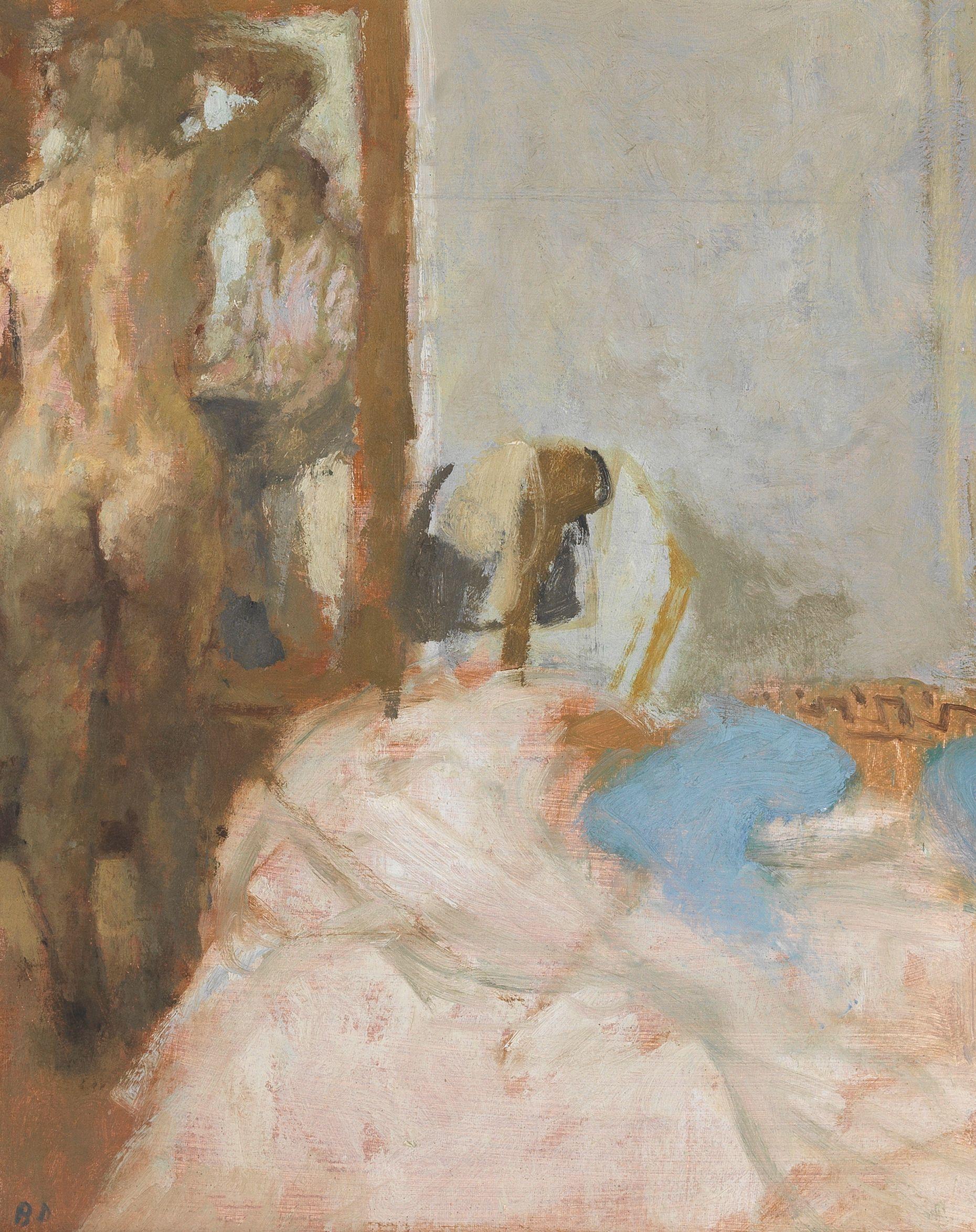 Bernard Dunstan R.A., R.W.A., N.E.A.C., H.P.S. - Venice, The Bedroom Mirror