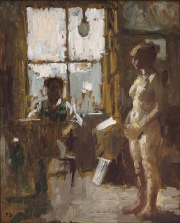 Bernard Dunstan, R.A. - Artist And Model