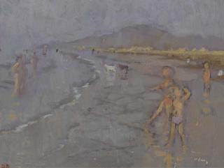 Bernard Dunstan, R.A. - Beach at Friog