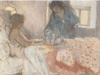 Bernard Dunstan, R.A. - Breakfast In Bed