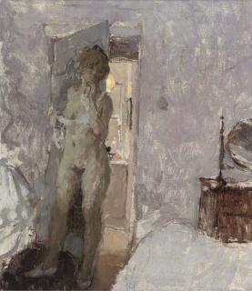 Bernard Dunstan, R.A. - Dressing in Front of Door IV