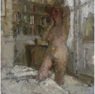 Bernard Dunstan, R.A. - Kneeling On The Bed