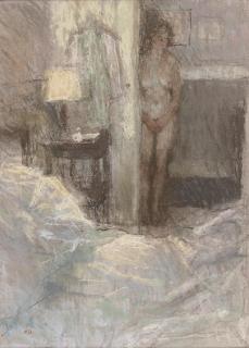Bernard Dunstan, R.A. - Nude in Doorway