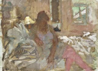 Bernard Dunstan, R.A. - Pink Stockings