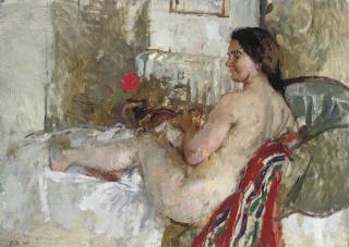 Bernard Dunstan, R.A. - Reclining Nude