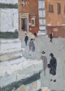 Bernard Dunstan, R.A. - Sightseers, Siena