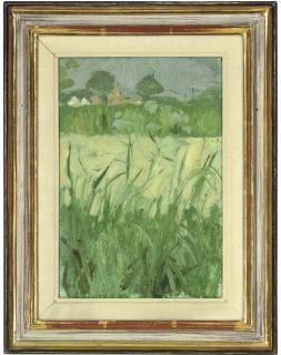 Bernard Dunstan, R.A. - Stubble field, Suffolk