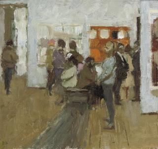 Bernard Dunstan, R.A. - Students at the Tate Gallery