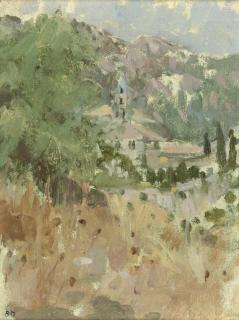 Bernard Dunstan, R.A. - Valdemossa; Rocky Landscape, Estellencs II