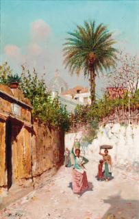 Bernard Hay - A Back Street, Capri
