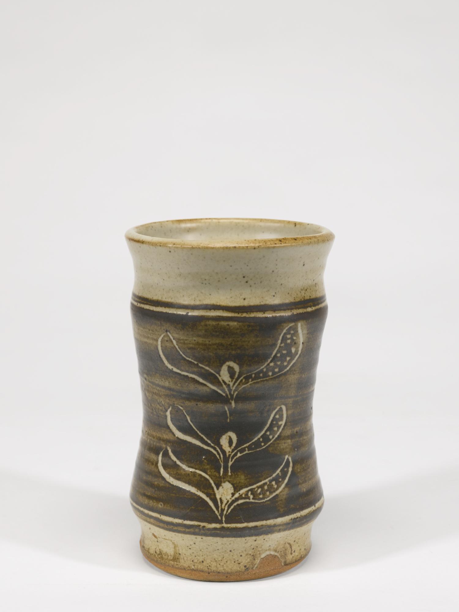 Bernard Leach - A Floral Patterned Vase