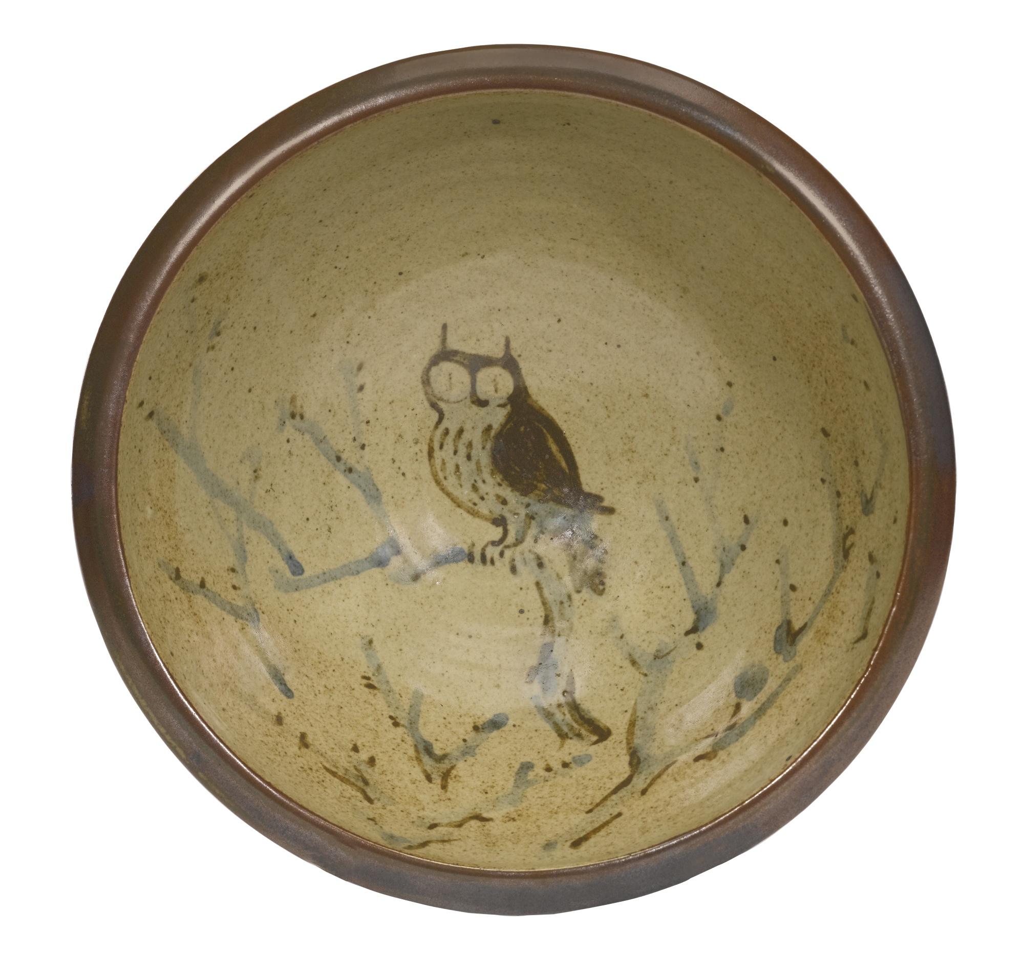 Bernard Leach - Bowl With Owl Design
