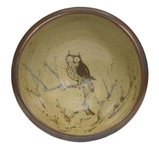 Bernard Leach - Bowl With Owl Design