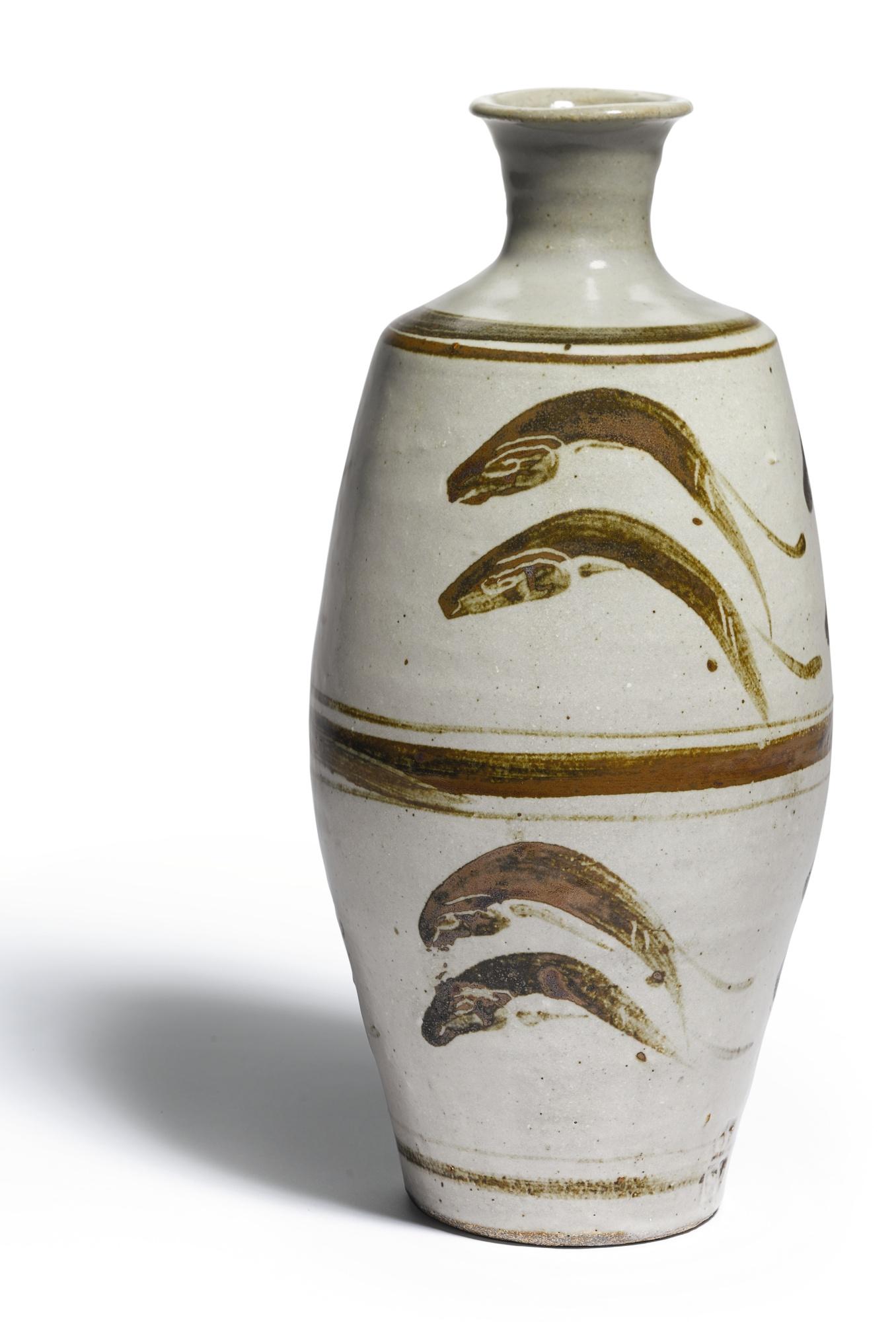 Bernard Leach - Vase With \'Leaping Fish\' Design