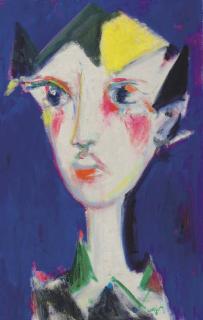 Bernard Lorjou - Arlequin en bleu