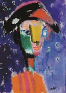 Bernard Lorjou - Head of a woman