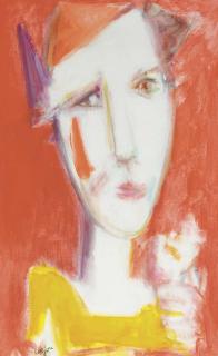 Bernard Lorjou - Red harlequin