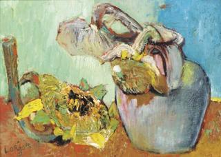 Bernard Lorjou - Still Life with Sunflowers