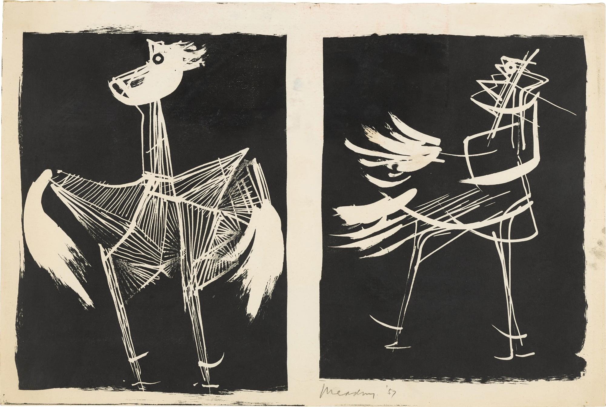 Bernard Meadows - Untitled (Two Cocks)