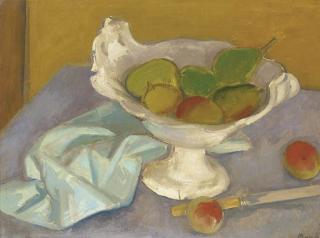 Bernard Meninsky, R.A. - Still Life with Apples and Pears