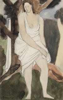 Bernard Meninsky - Girl in White