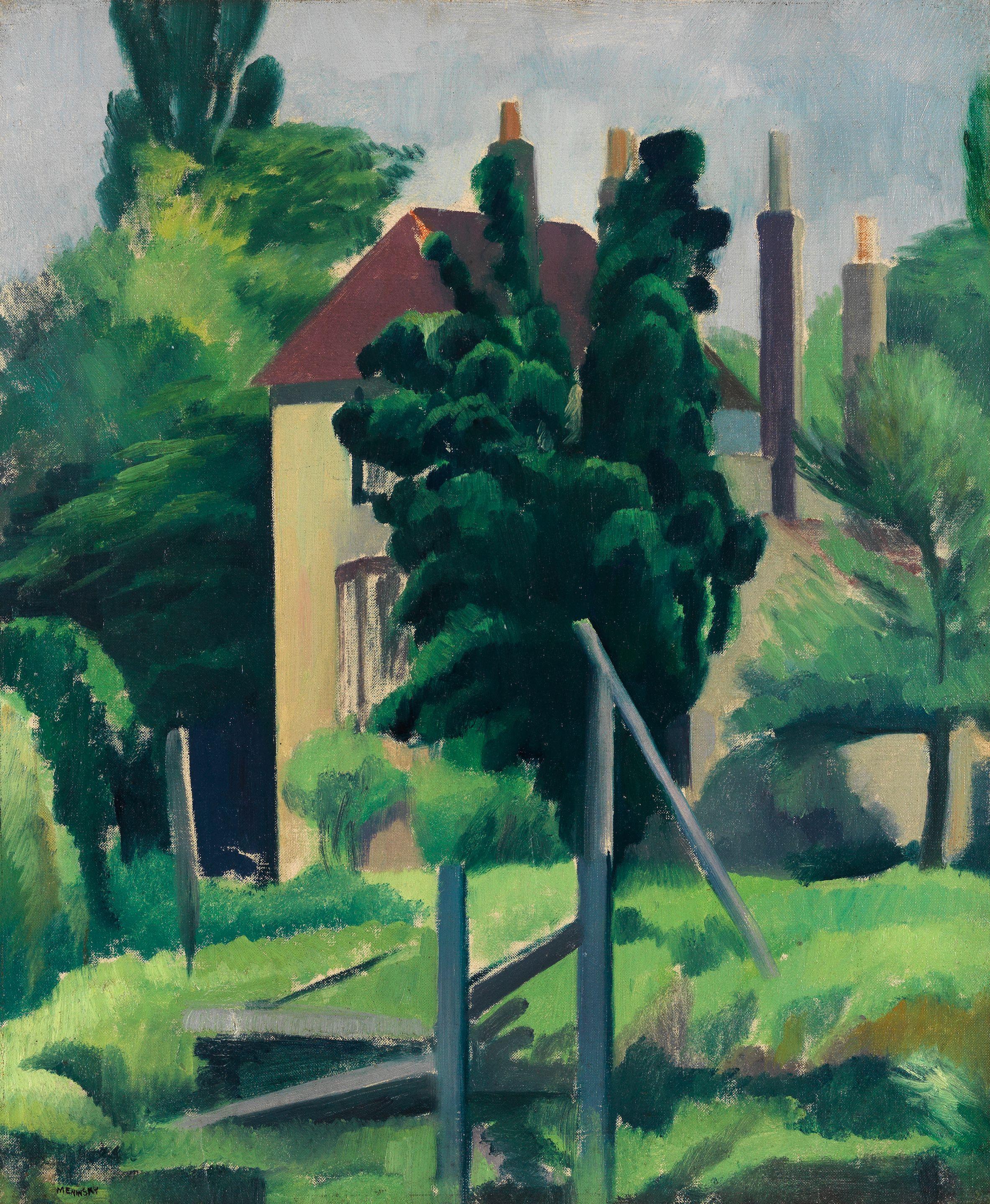 Bernard Meninsky - House and Trees