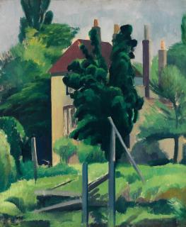 Bernard Meninsky - House and Trees
