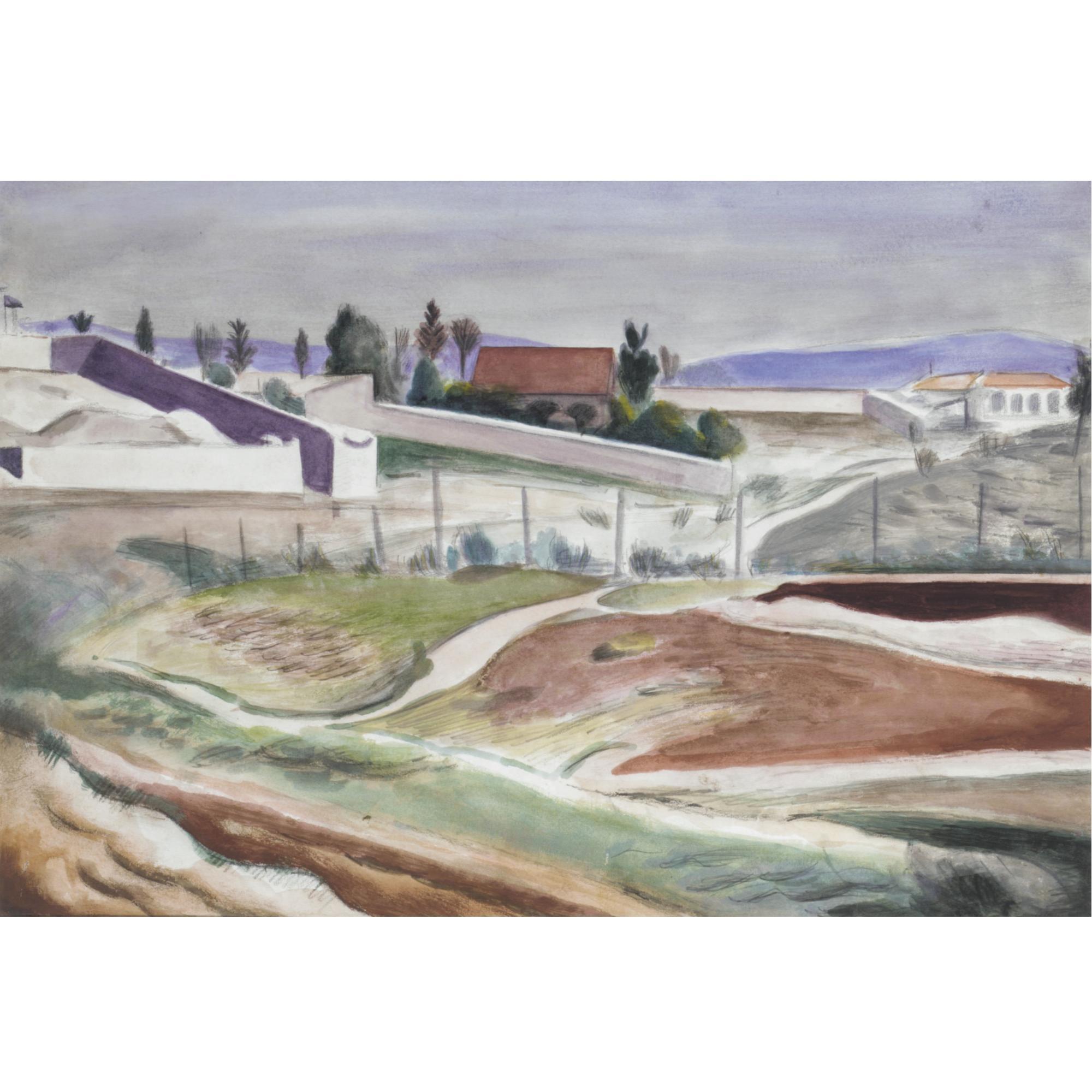 Bernard Meninsky - Mediterranean Landscape