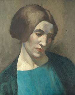 Bernard Meninsky - Portrait of a Young Lady