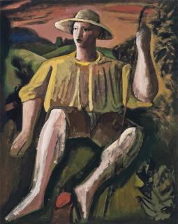 Bernard Meninsky - Seated Shepherd