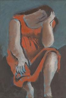 Bernard Meninsky - Seated Woman, Head on Hand