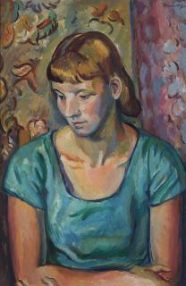 Bernard Meninsky - The Green Dress