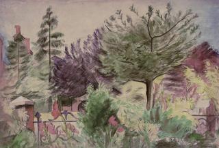 Bernard Meninsky - Trees in a garden