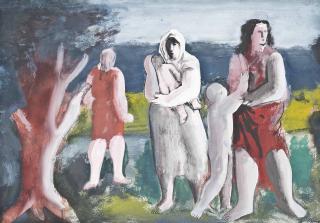 Bernard Meninsky - Woman and Children