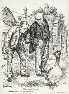 Bernard Partridge - ‘The Second Effort’ (‘German Goose: “Is That Any Better?”’)