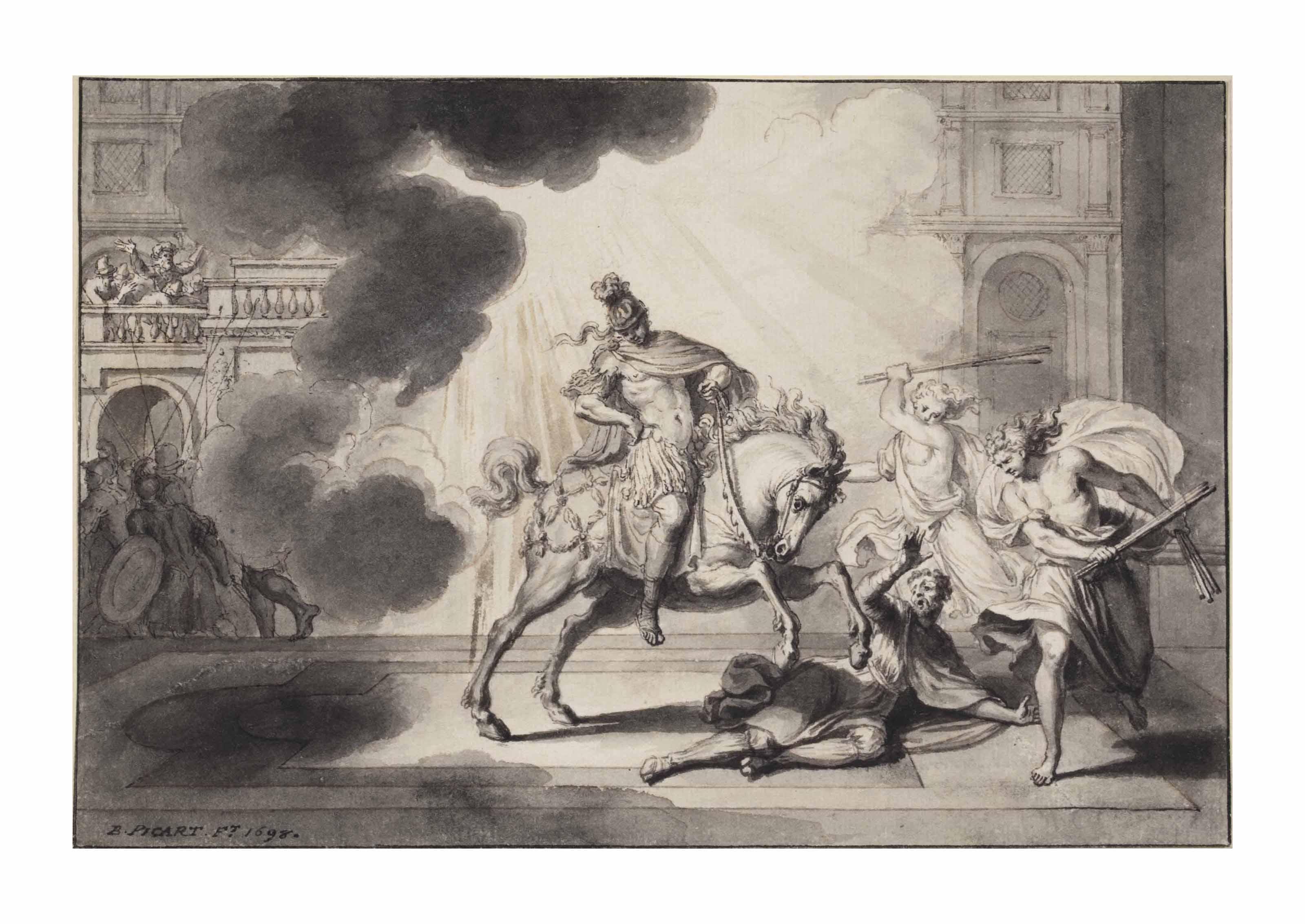 Bernard Picart - The Expulsion of Heliodorus from the Temple